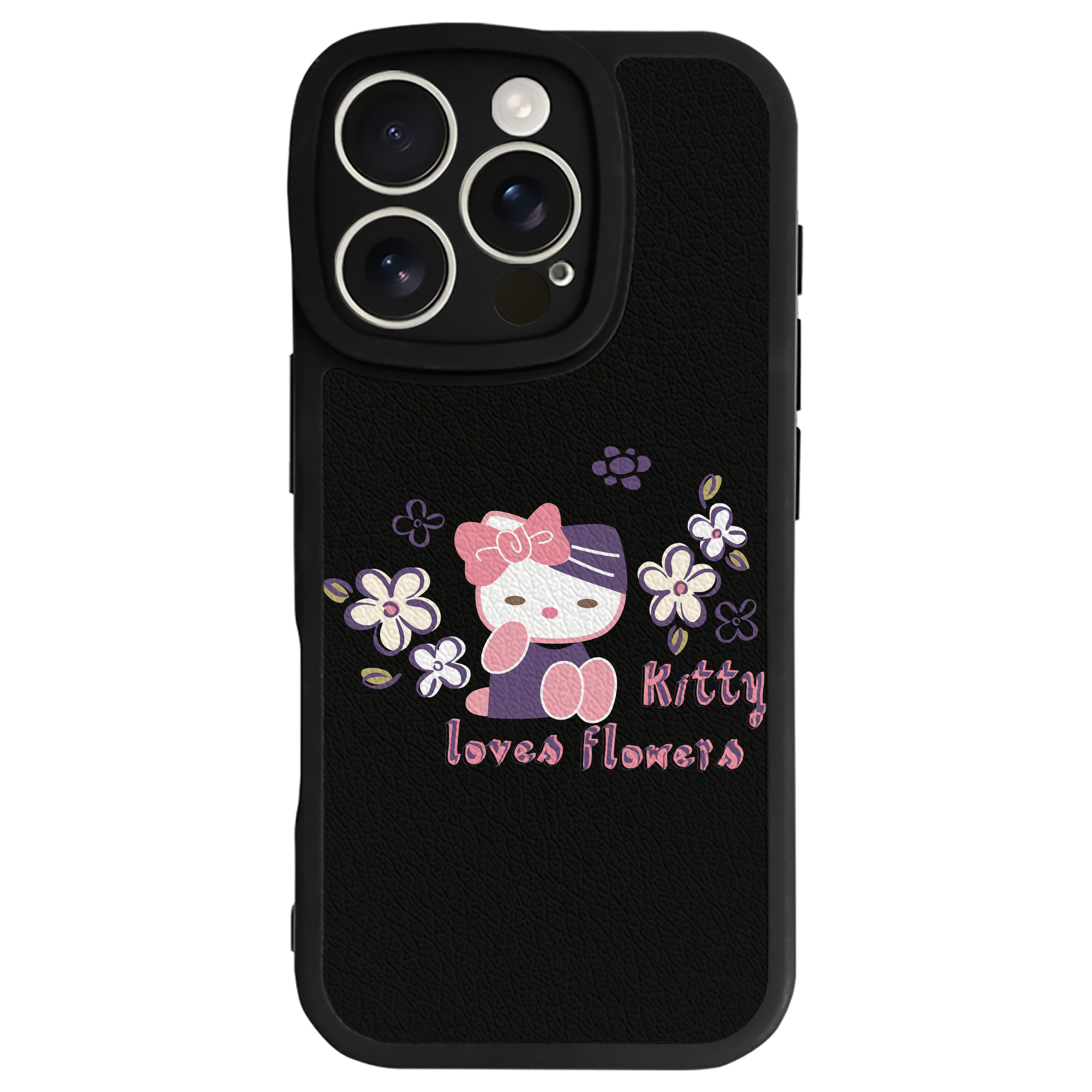 （画像用） Hello Kitty ハローキティ 【iPhone 16シリーズ対応】シリコンスマホケース（レザー調） 材質：シリコン